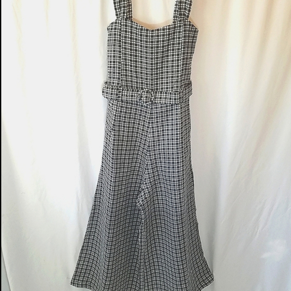 Faithfull The Brand Women's Linen Liv Jumpsuit Emelinah Check Sizes 4 and 10
